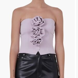 Lilac Flower Strapless Top Endless Rose size XS